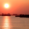 Sunset on the Thames at Gravesend
