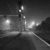 Ipswich Station at night (country end of platform)