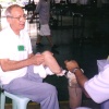 Prachinburi, Thailand, getting fitted for a new leg