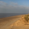 Dunes, beach and sea looking towards Ainsdale.