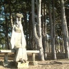 Scultures in Formby woods.