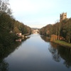River Wear at Durham in  January.