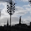 Shields and statues