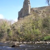 Barnard Castle from the banks of the River Tees