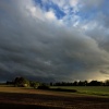 Rainclouds approaching Middle Claydon, Bucks