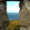 A framed sea scene