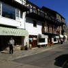 Shops on the harbour front.