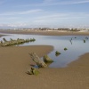 Timbers from the wreck of an old sailing ship on Cleveley's beach