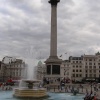 Nelsons Column in the clouds.