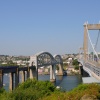 Royal Albert Rail Bridge and Tamar Bridge- Saltash - June 2009 Sunny Day