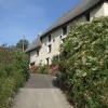 Thatched cottages at Church Cove, near Lizard Village