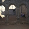 The screens passage at Bodiam looking towards Great Hall from Kitchens