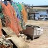 Nets drying in Folkestone harbour