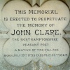 John Clare Memorial plaque