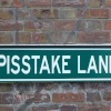 Lane Sign near the River