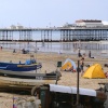 Beach and pier.