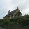 Thatched roof house