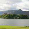 Derwentwater, the island and western fells.