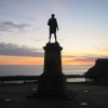 Captain Cook looks for the rising sun.