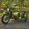 Restored Motorcycle and sidecar