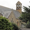 Church through the trees in Bude