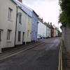 Lane of colourful cottages