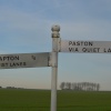 Sign near Paston