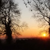 Sunset over Hollington, Derbyshire