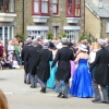 Dancers line up for the Flora Day dance at Helston