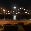 Full moon over Douglas promenade Isle of Man