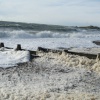 Foam on Littlehampton beach