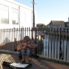 Busker in the town of Lewes
