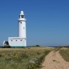 The lighthouse at Hurst Castle, Keyhaven, Hampshire