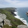 Coastpath walk with view on English channel