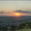 Sunset over the Brecon Beacons, From the Kymin.