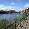 The River Severn and Worcester Bridge at Worcester city