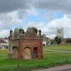 Long Melford,Green and village Church view