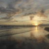 West Wittering Beach, West Sussex at Sunset.