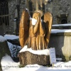 Wooden Carved Angel, St John the Baptist Churchyard, Chipping Sodbury, Gloucestershire 2013