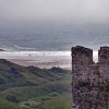 Manorbier Castle ocean view