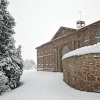Berrington Hall in the snow.