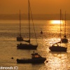 Boats in the setting sun at Yarmouth, Isle of Wight