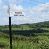 Old-fashioned signpost pointing to Pilsdon, Dorset