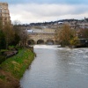 Downstream view of Pulteney Bridge
