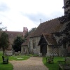 The Church of St. Margaret and Bardolf with part of Mapledurham House in the background