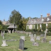 An attractive corner of the churchyard at Kingham