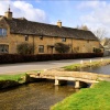 The Old Stone Footbridge Over the River Eye in Lower Slaughter