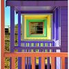 Colourful beach huts