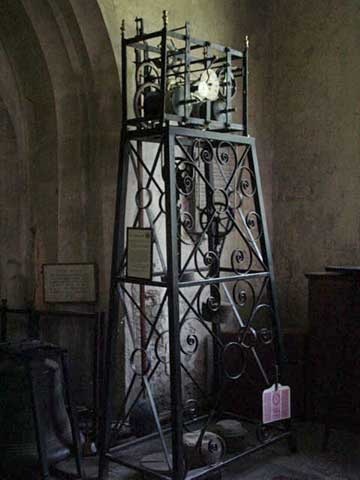 The North Transept Turret Clock. The clock is worked by a pendulum.