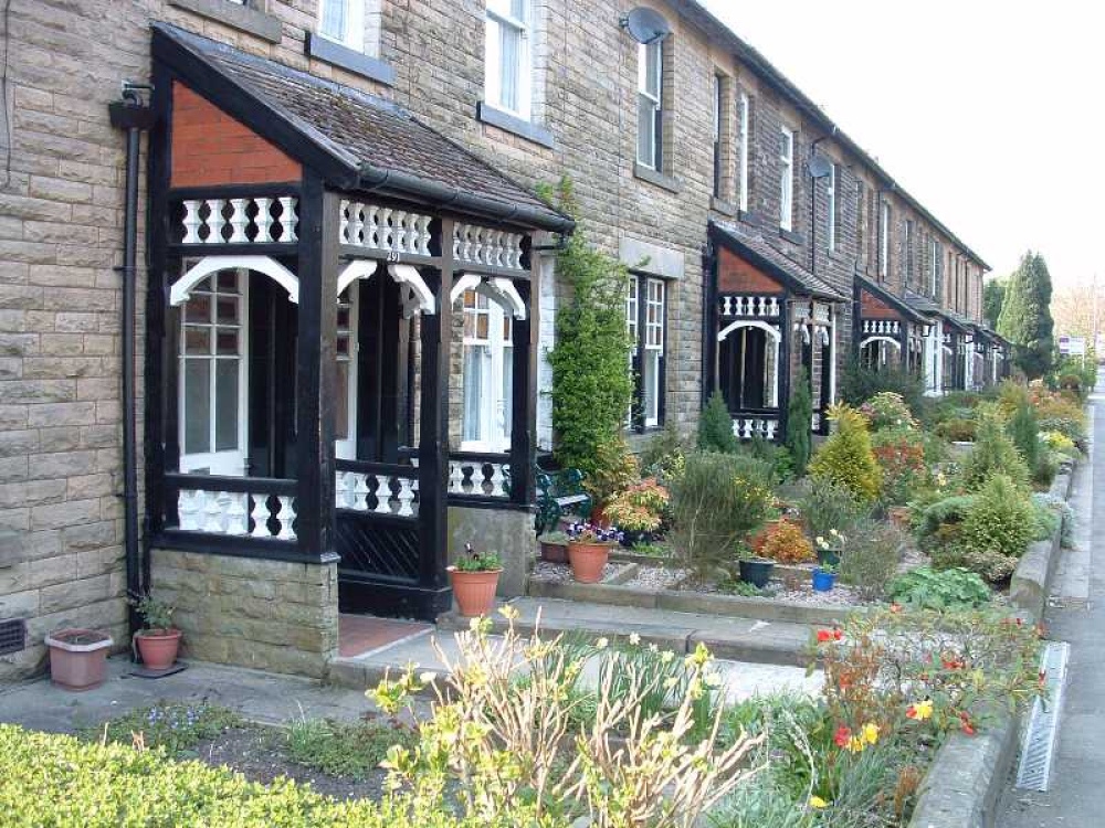 Cottage gardens on Bolton Road, Edgworth